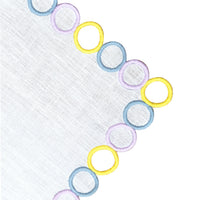 Hand Embroidered Circular Elegance Placemats 14" × 18" (Set of 4)