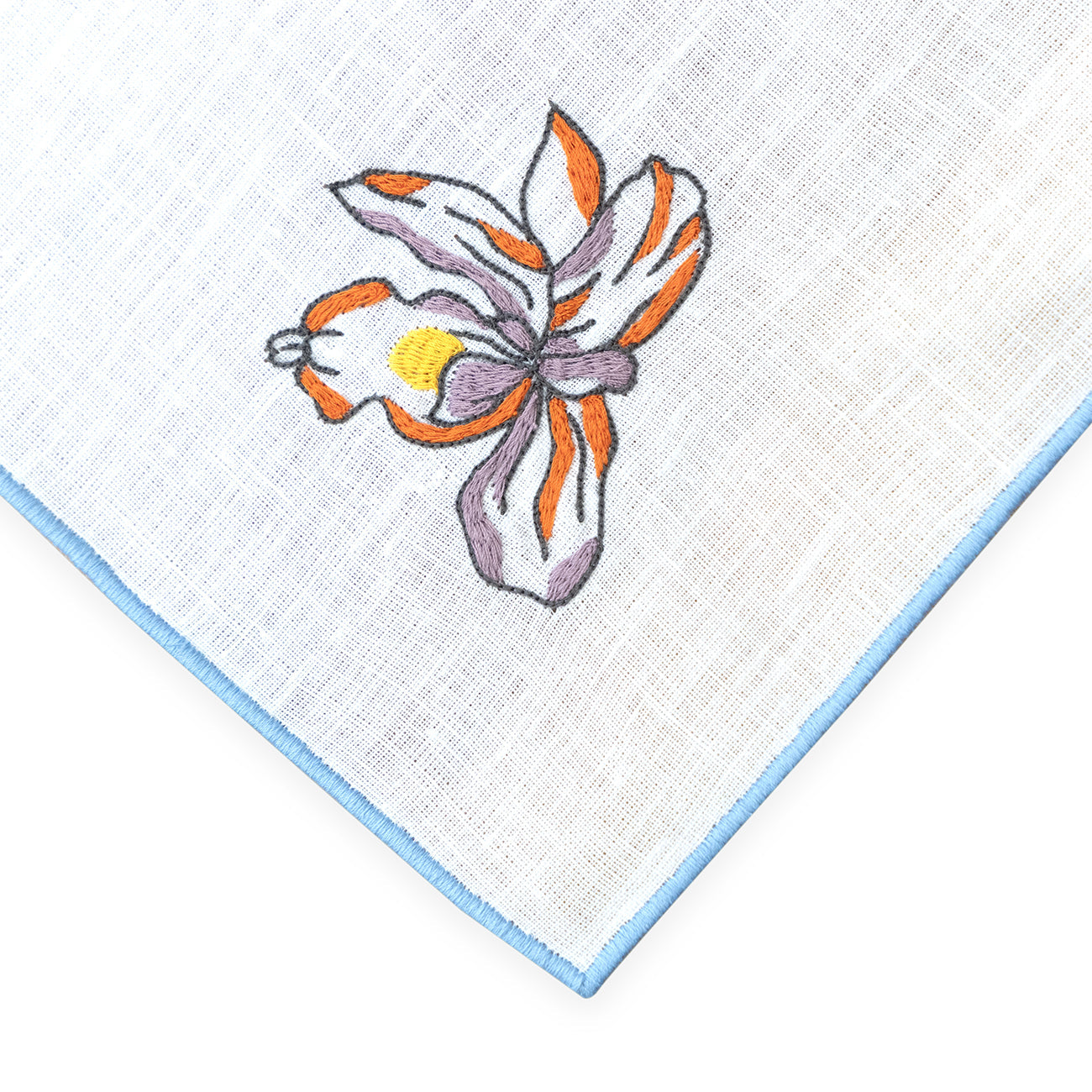 Hand Embroidered Floral Fresco Napkins 18" x 18" (Set of 4)