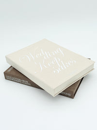 Linen Wedding Keepsake Book Box
