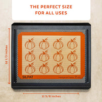Silpat Pumpkin Half Size Baking Mat - Limited Edition