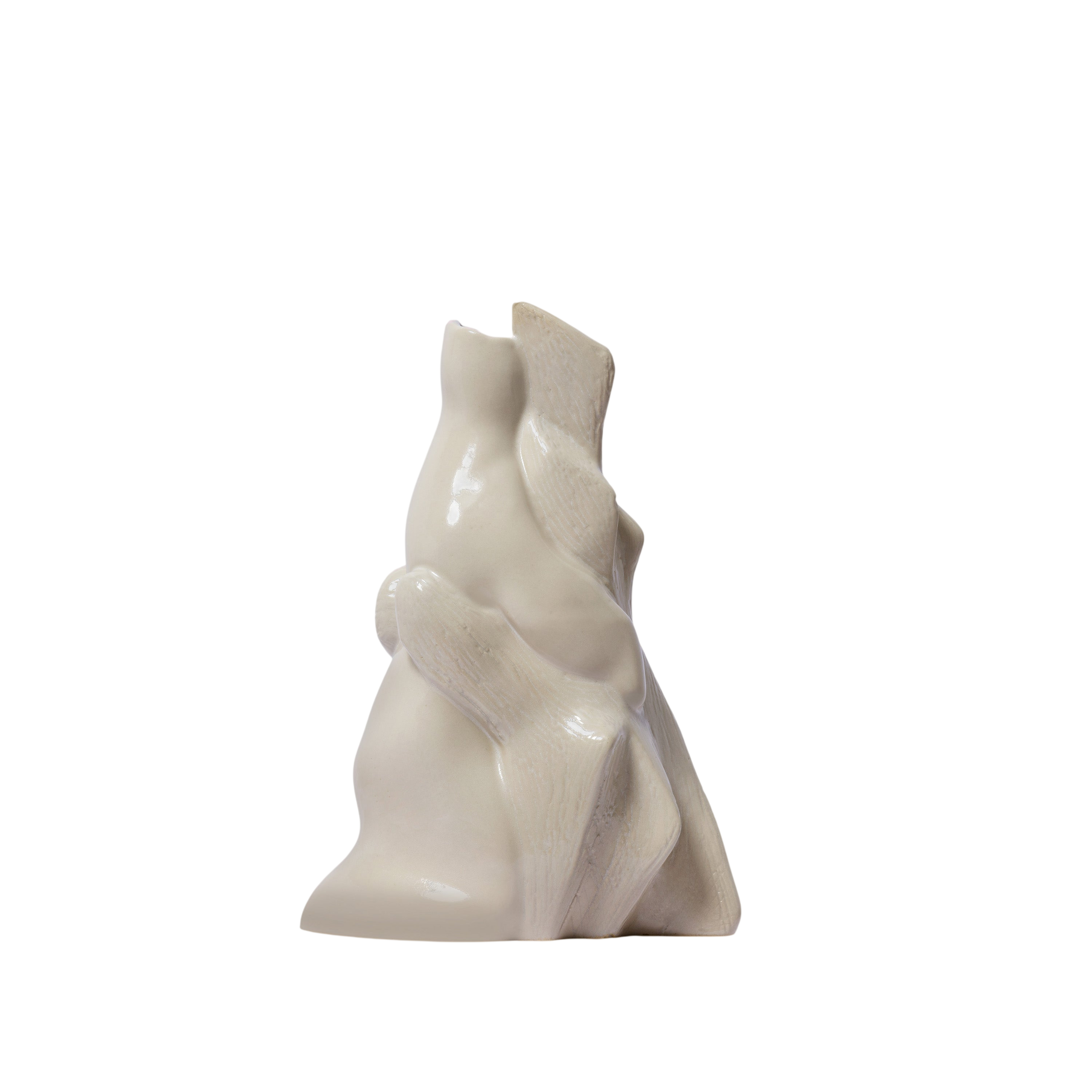 Embracing Unity Recycled Ceramics Vase Beige