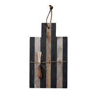 Ellis Black + Marble Striped Board