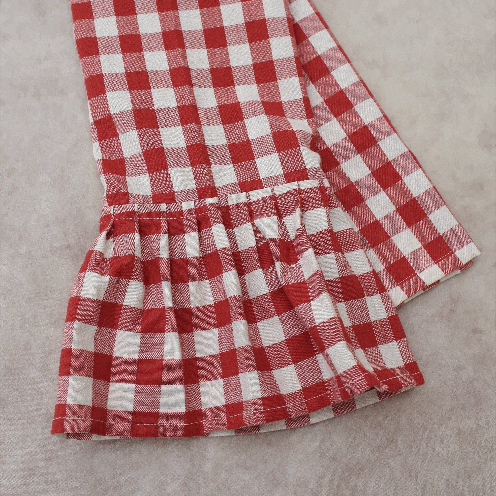 Ember Ruffled Gingham Dish Towel