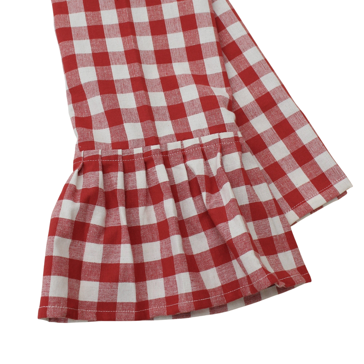 Ember Ruffled Gingham Dish Towel