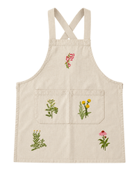 Botanical Embroidered Apron
