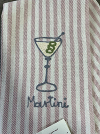 Cocktail Collection - Embroidered Kitchen Towel Martini