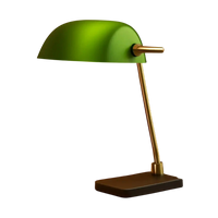 Emerald Green Bankers Desk Lamp Castiron Base Swivel