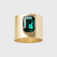 Single Gem Napkin Rings - Emerald (Set of 2)