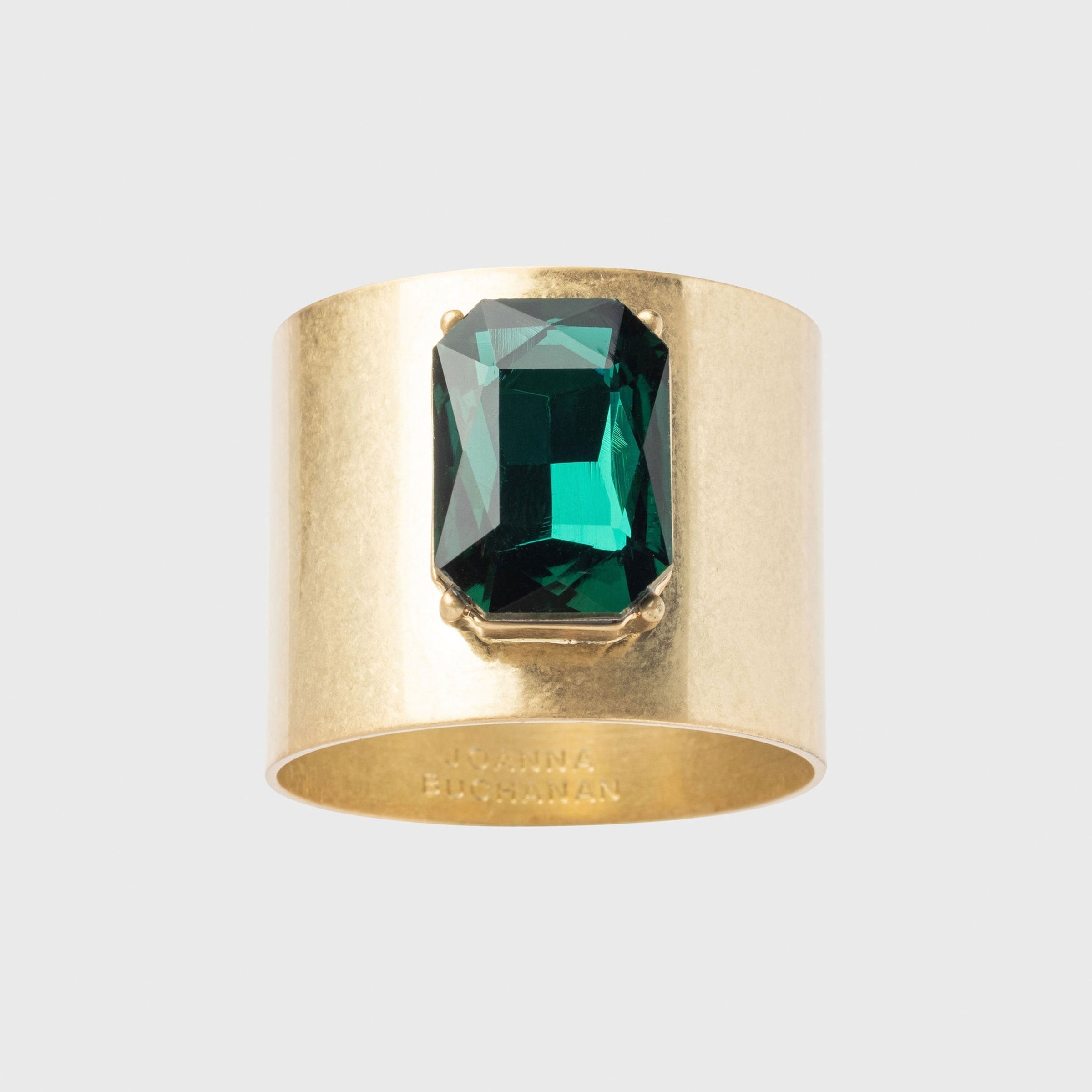 Single Gem Napkin Rings - Emerald (Set of 2)