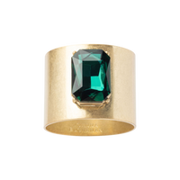 Single Gem Napkin Rings - Emerald (Set of 2)