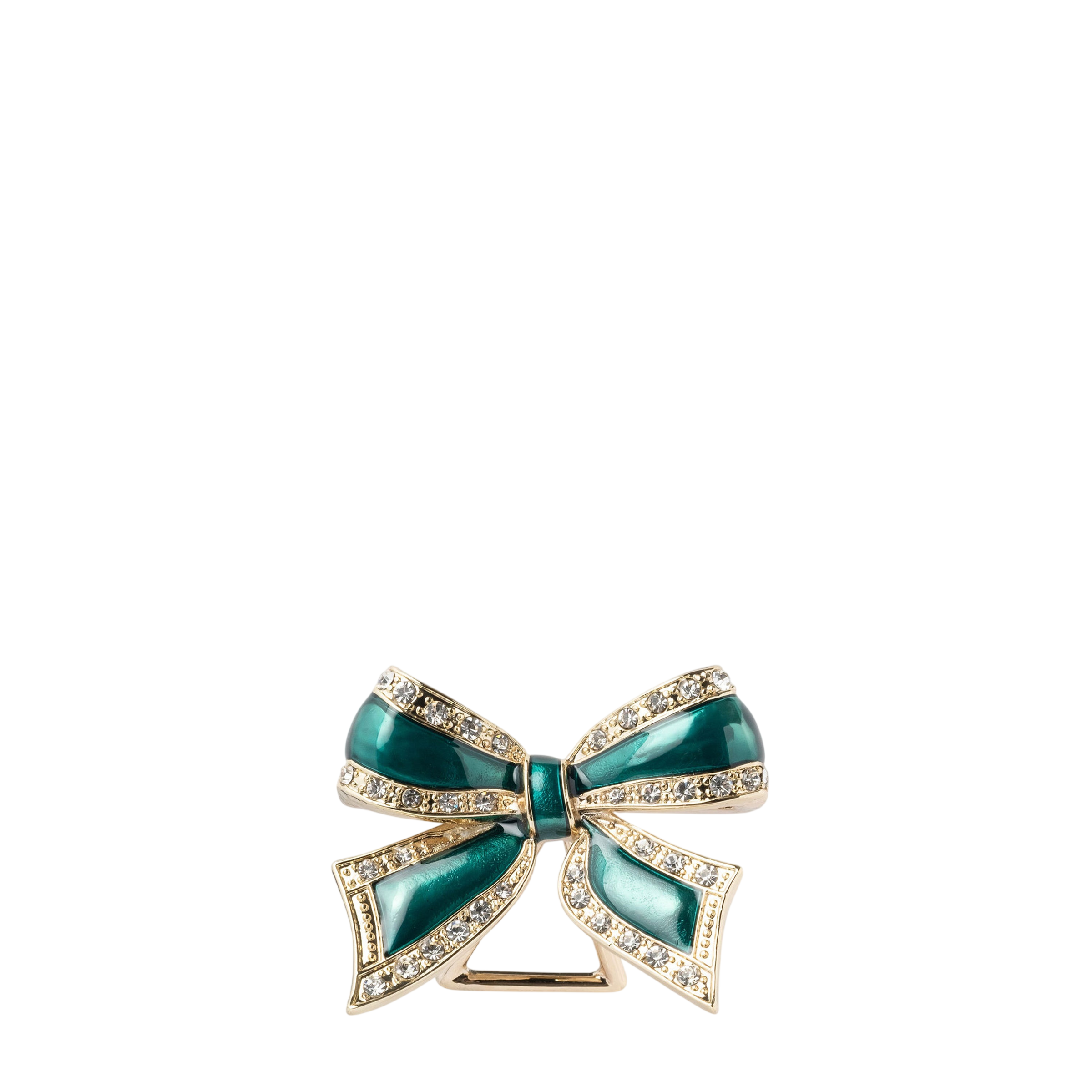 Enamel Bow Placecard Holders - Green (Set of 4)