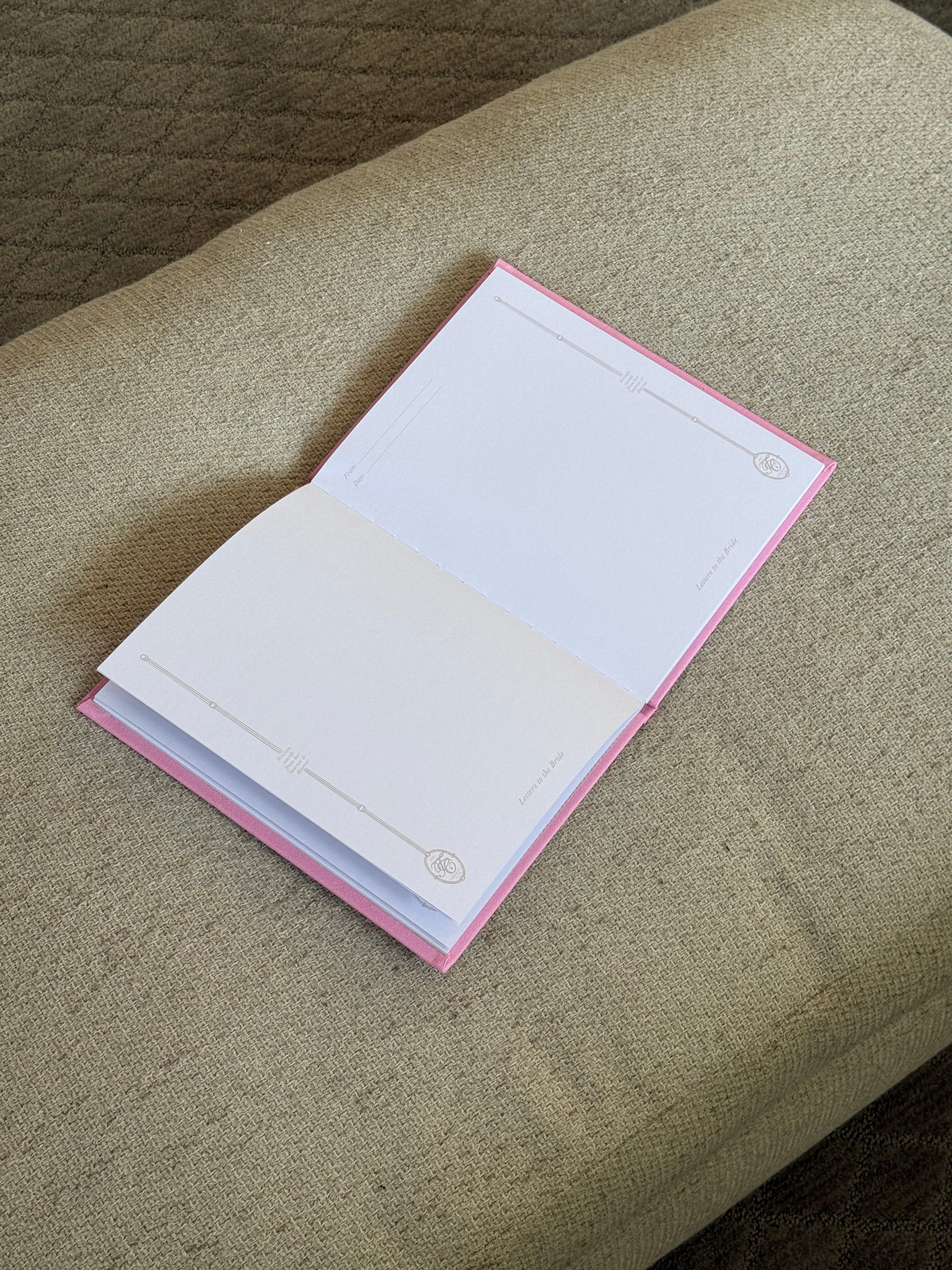 Letters to the Bride Book in Pink