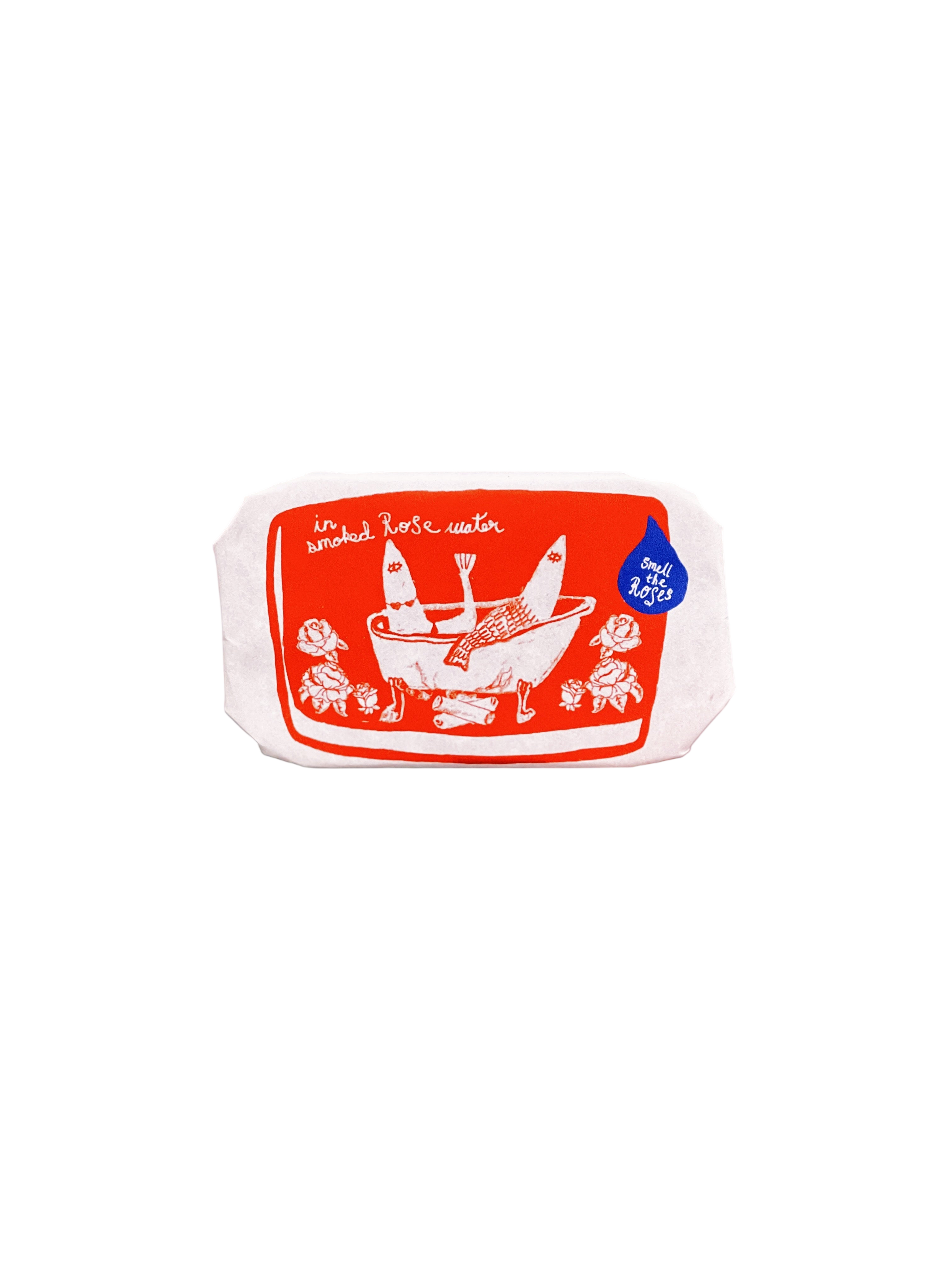Tinned Fish Candle - Smoked Rose Water (Roses and Campfire Scented)