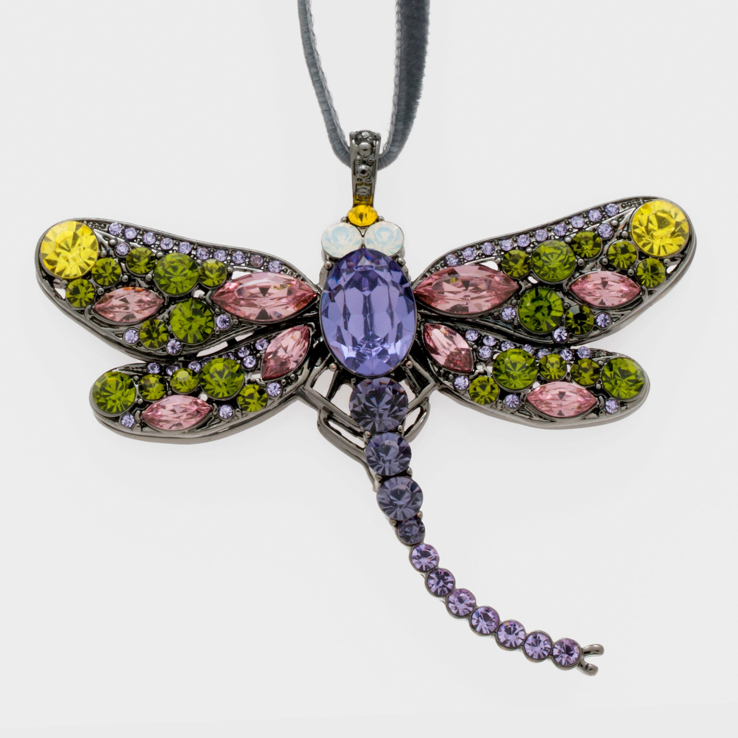 Dragonfly Hanging Ornament - Rose and Olive