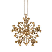 Sparkle Snowflake Ornament - Topaz