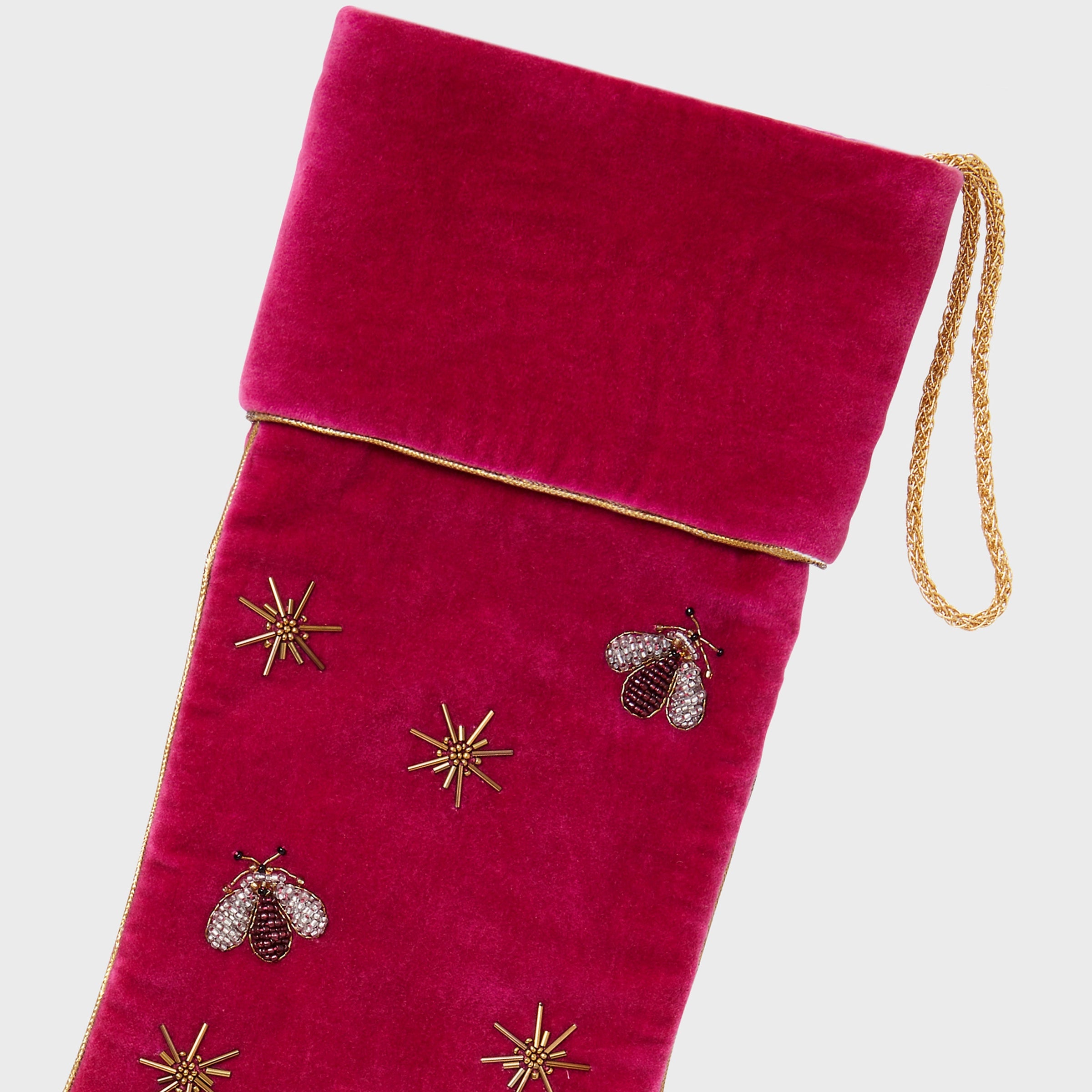 Sparkle Bee Stocking - Berry Pink