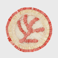 Coral Straw Coasters (Set of 4)