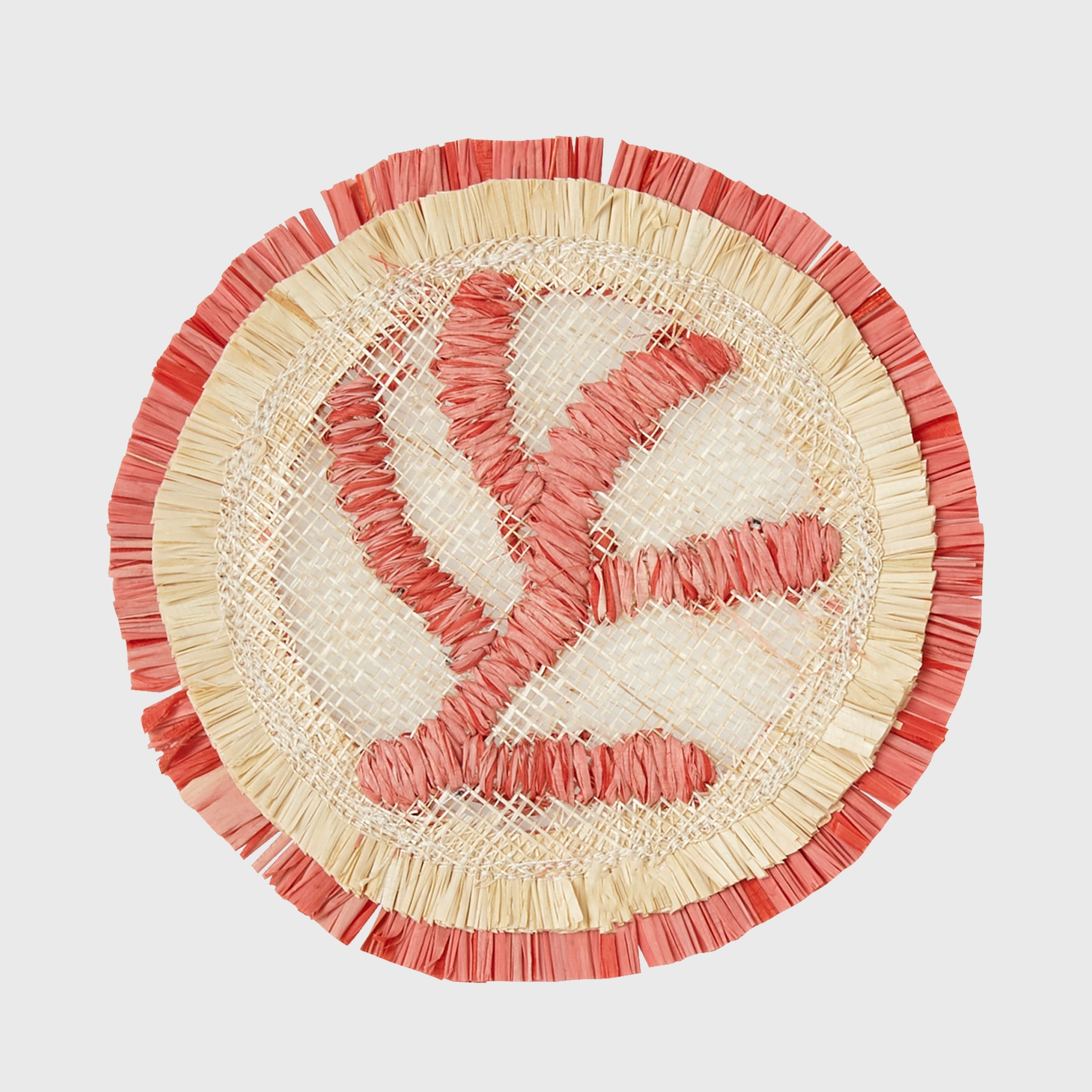 Coral Straw Coasters (Set of 4)