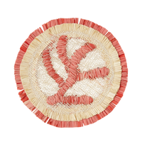 Coral Straw Coasters (Set of 4)