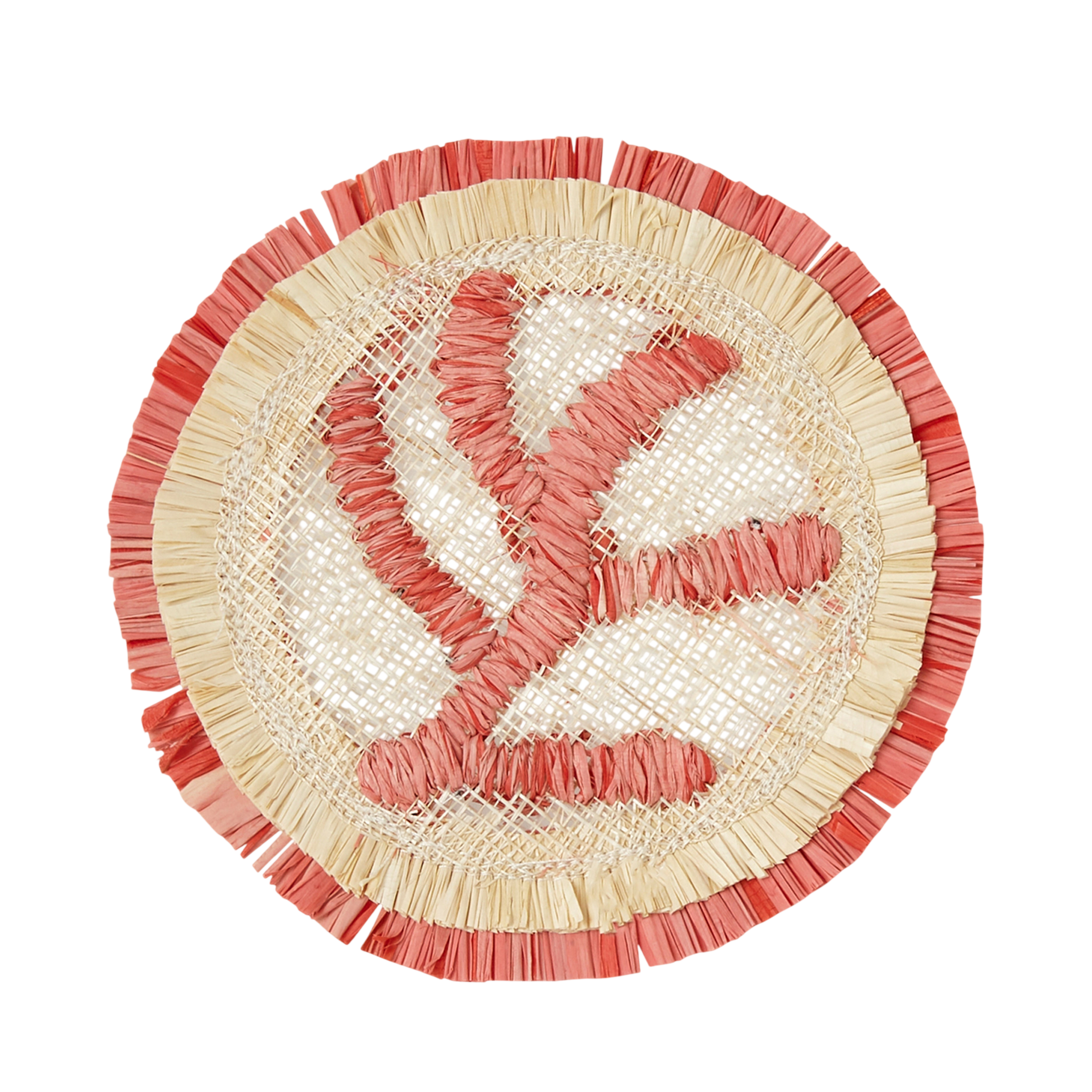 Coral Straw Coasters (Set of 4)