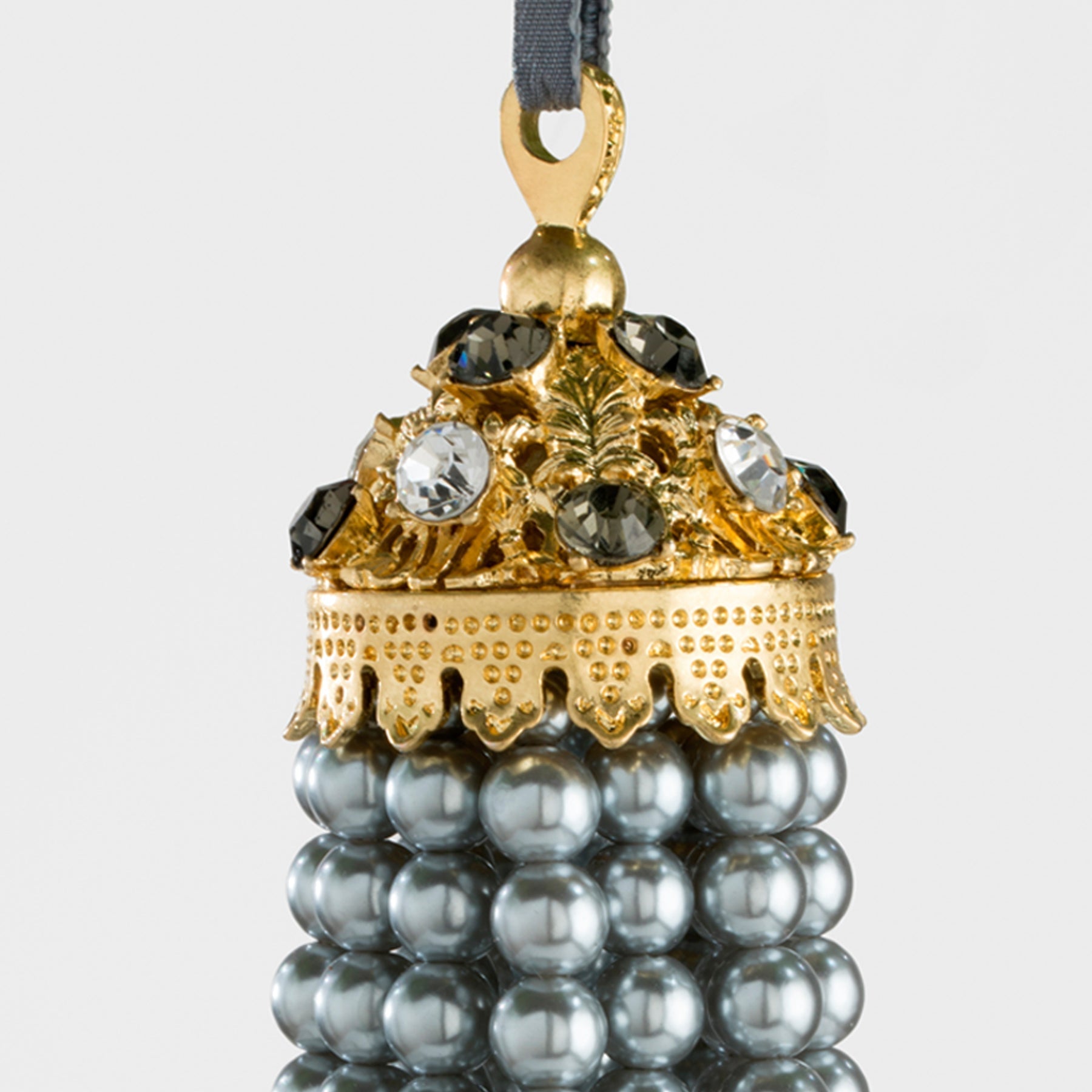 Hanging Pearl Tassel - Grey