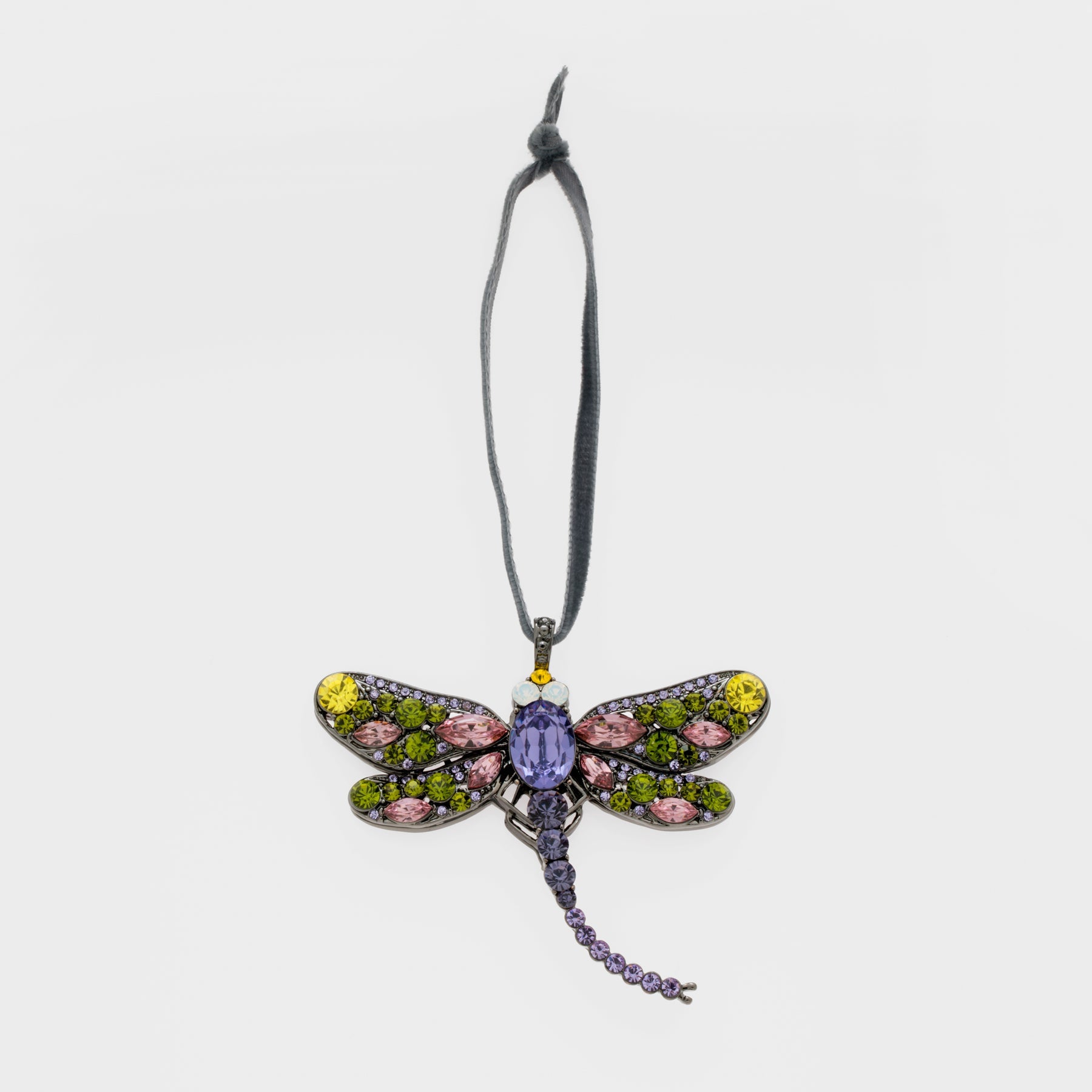 Dragonfly Hanging Ornament - Rose and Olive