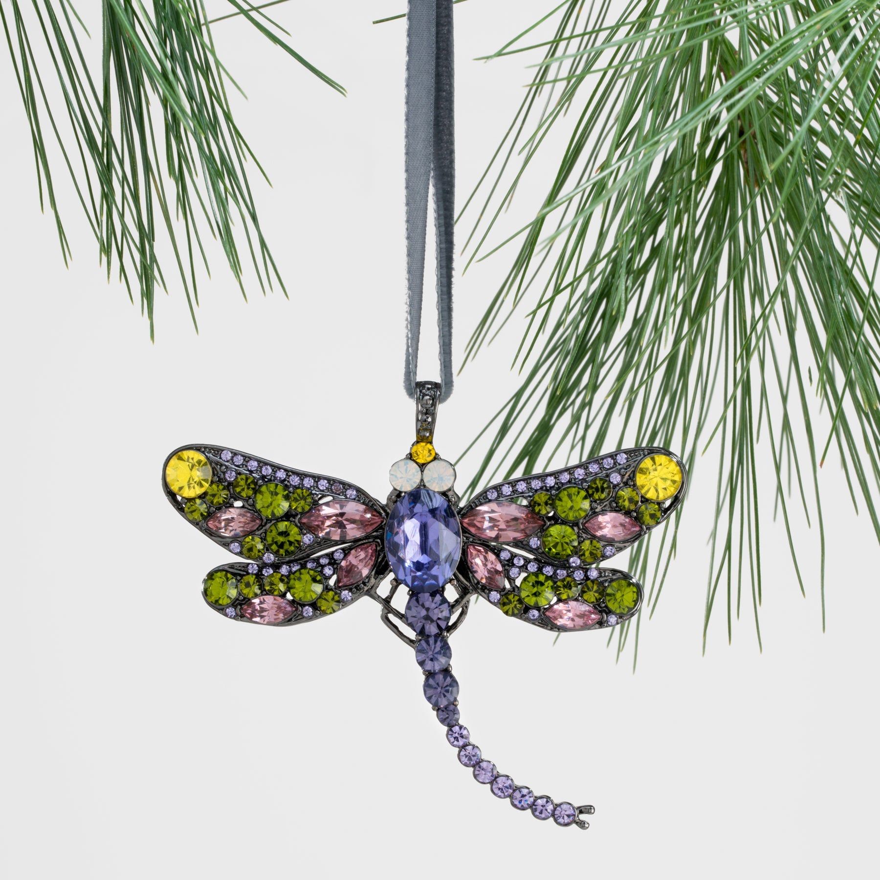 Dragonfly Hanging Ornament - Rose and Olive