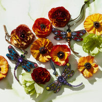 Dragonfly Hanging Ornament - Rose and Olive