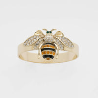 Skinny Stripey Bee Napkin Rings (Set of 4)
