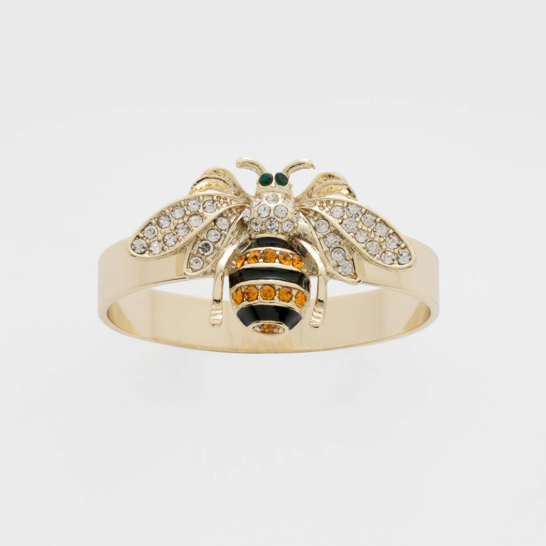 Skinny Stripey Bee Napkin Rings (Set of 4)