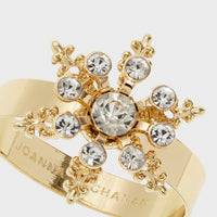 Classic Snowflake Skinny Napkin Rings - Crystal (Set of 4)