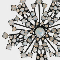 Sparkle Snowflake Ornament - Black with Opal