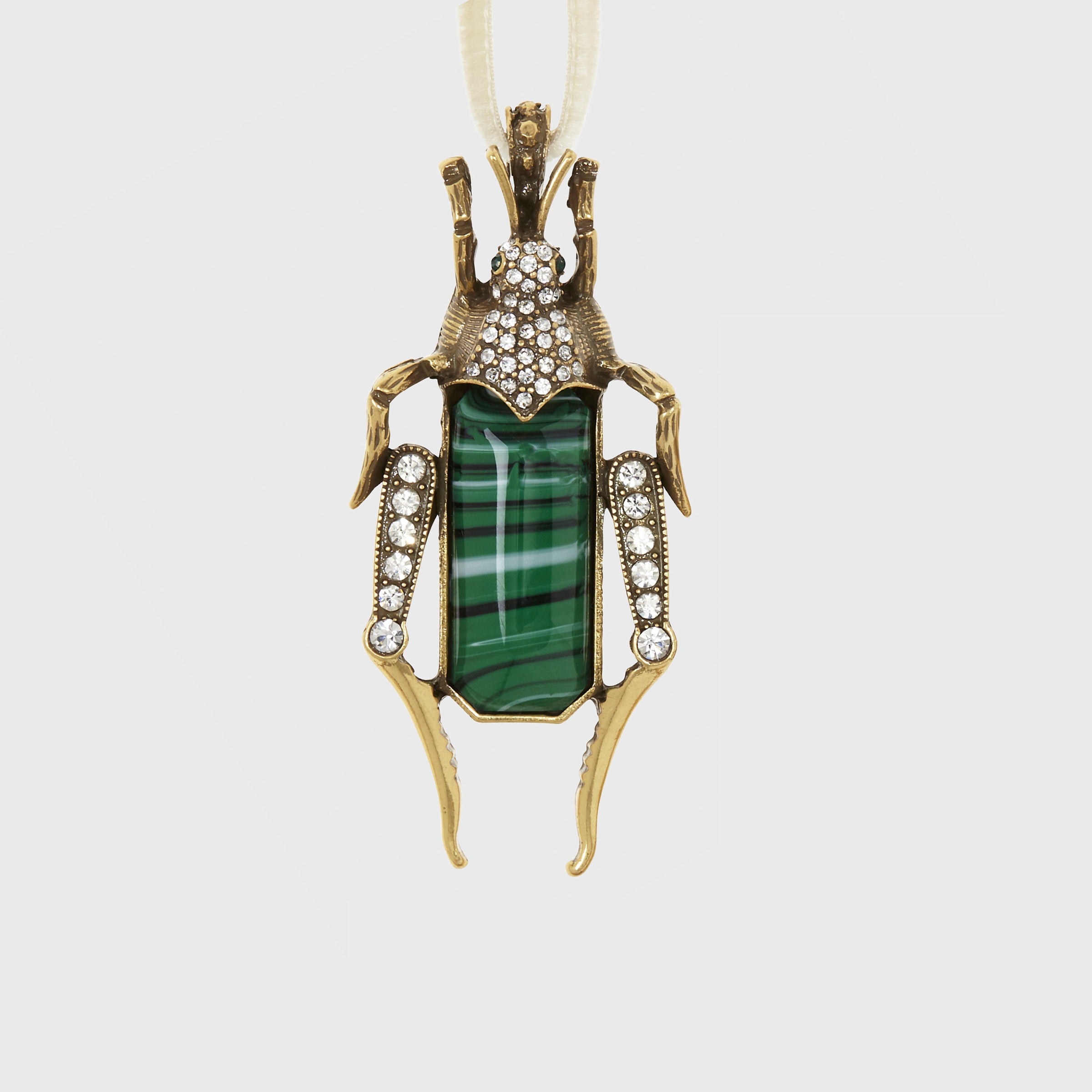 Jeweled Insect Hanging Ornaments - Ruby and Emerald