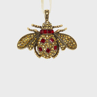 Jeweled Insect Hanging Ornaments - Ruby and Emerald