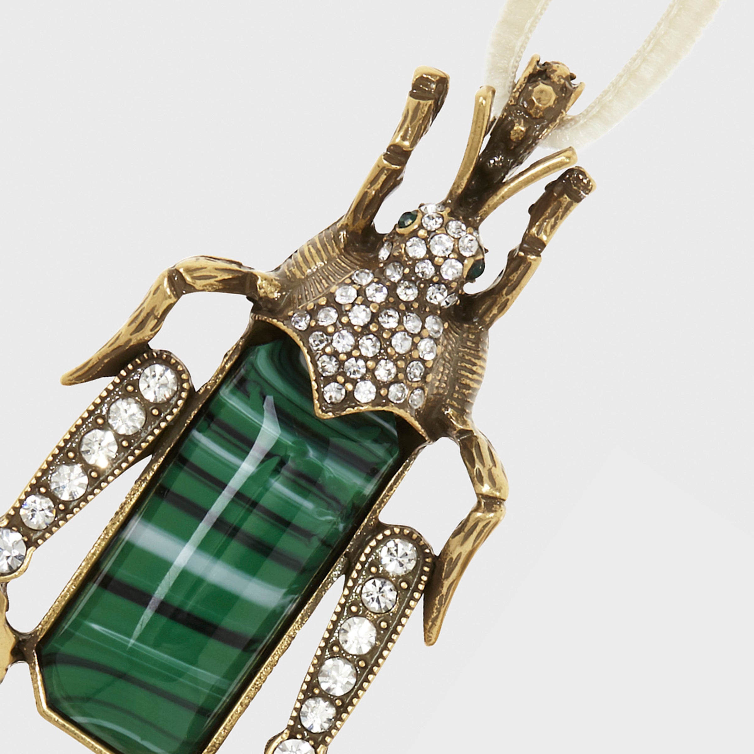 Jeweled Insect Hanging Ornaments - Ruby and Emerald