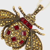 Jeweled Insect Hanging Ornaments - Ruby and Emerald