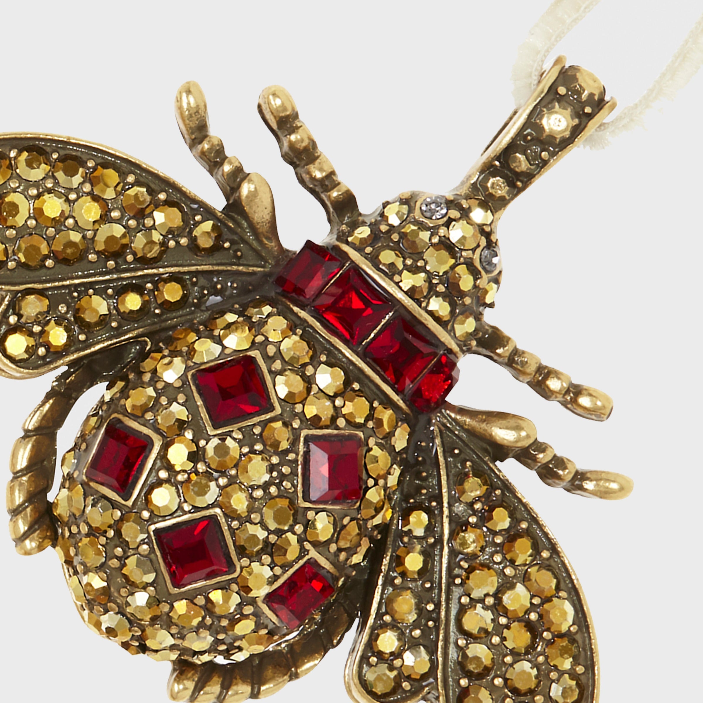 Jeweled Insect Hanging Ornaments - Ruby and Emerald