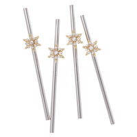 Snowflake Metal Cocktail Straws
