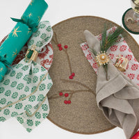 Grasshopper Napkin Rings - Faux Malachite (Set of 2)