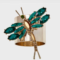 Dragonfly Napkin Rings - Emerald (Set of 2)