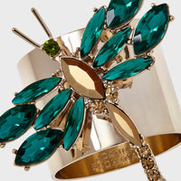 Dragonfly Napkin Rings - Emerald (Set of 2)