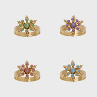 Classic Snowflake Skinny Napkin Rings - Pastel (Set of 4)