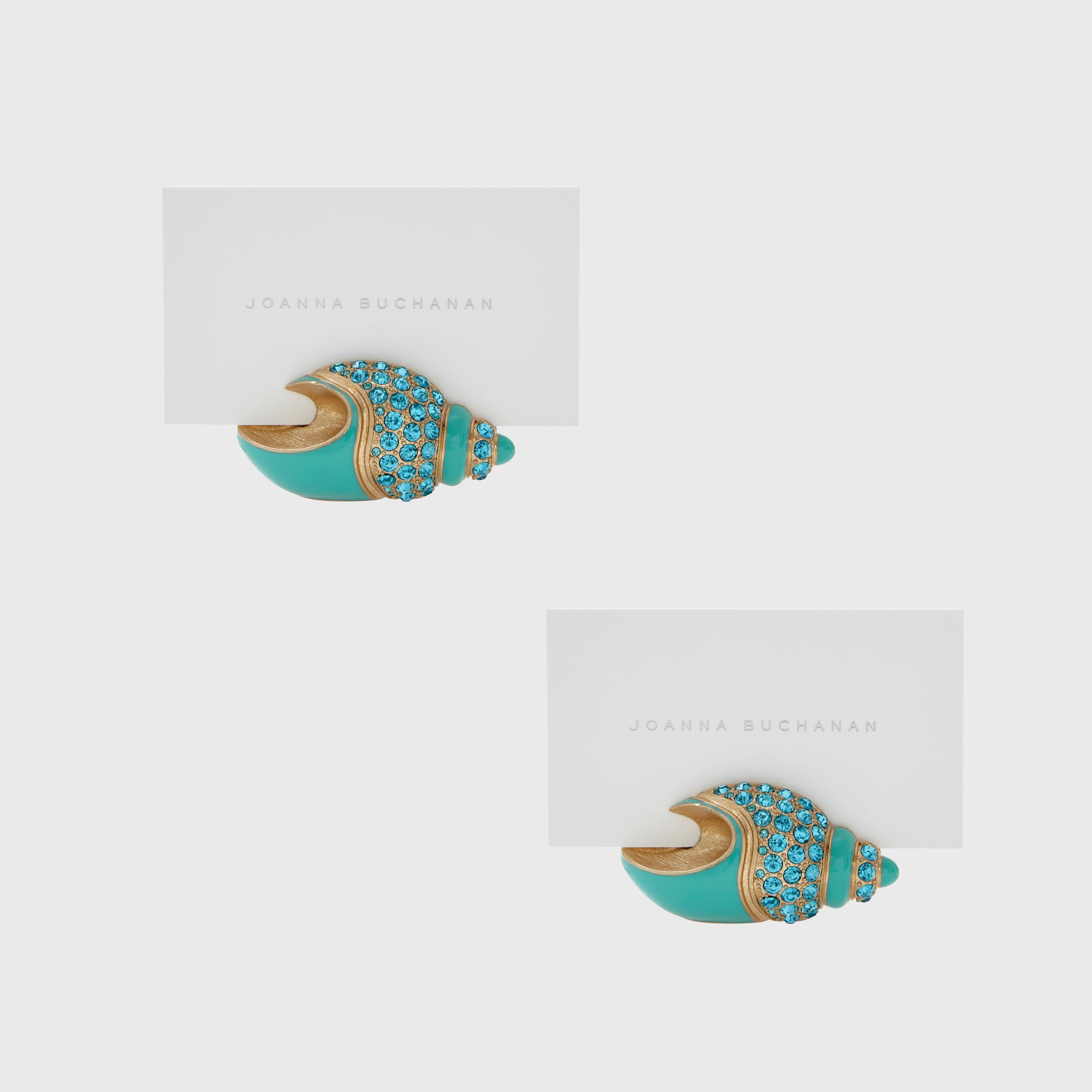 Jeweled Shell Placecard Holders (Set of Two)
