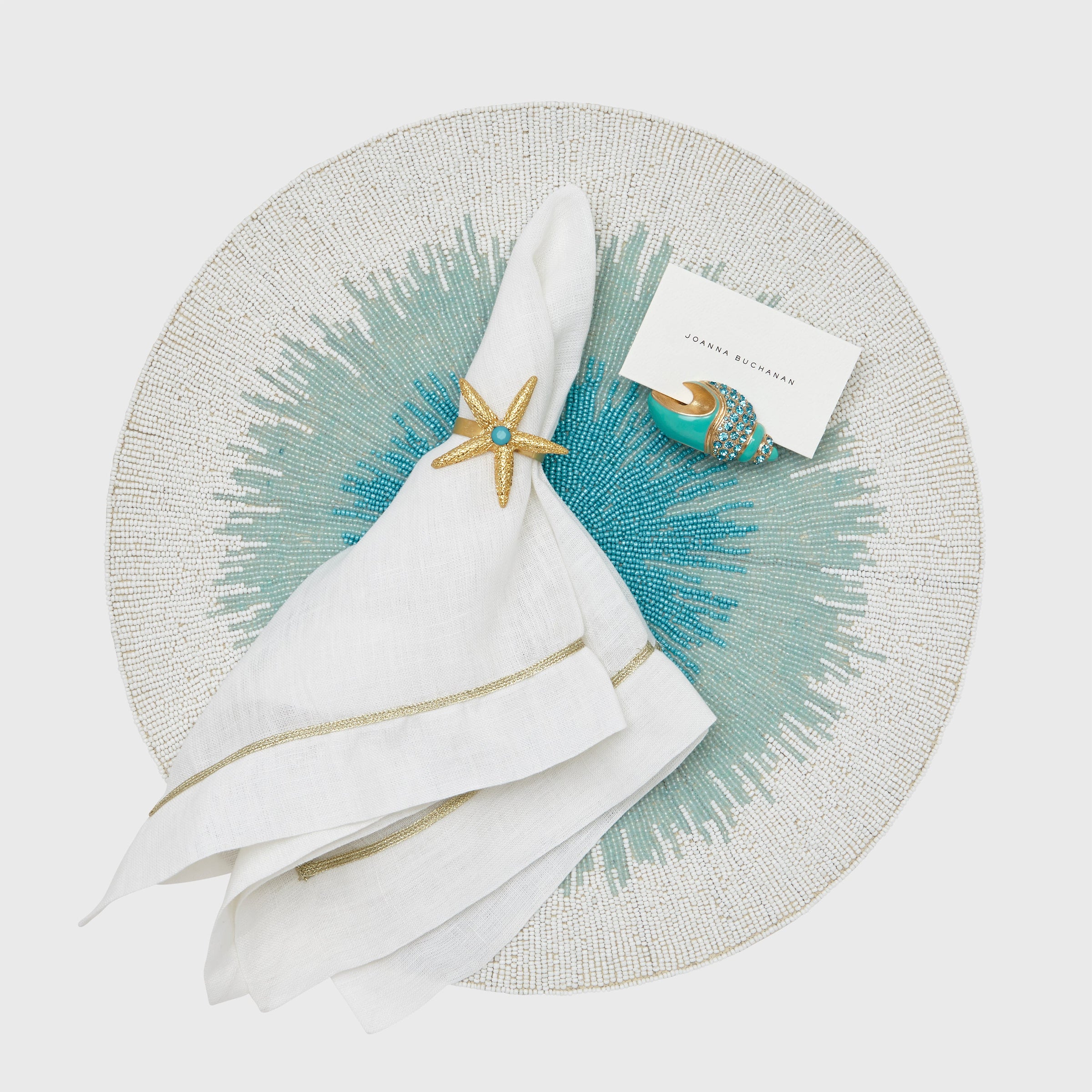 Jeweled Shell Placecard Holders (Set of Two)