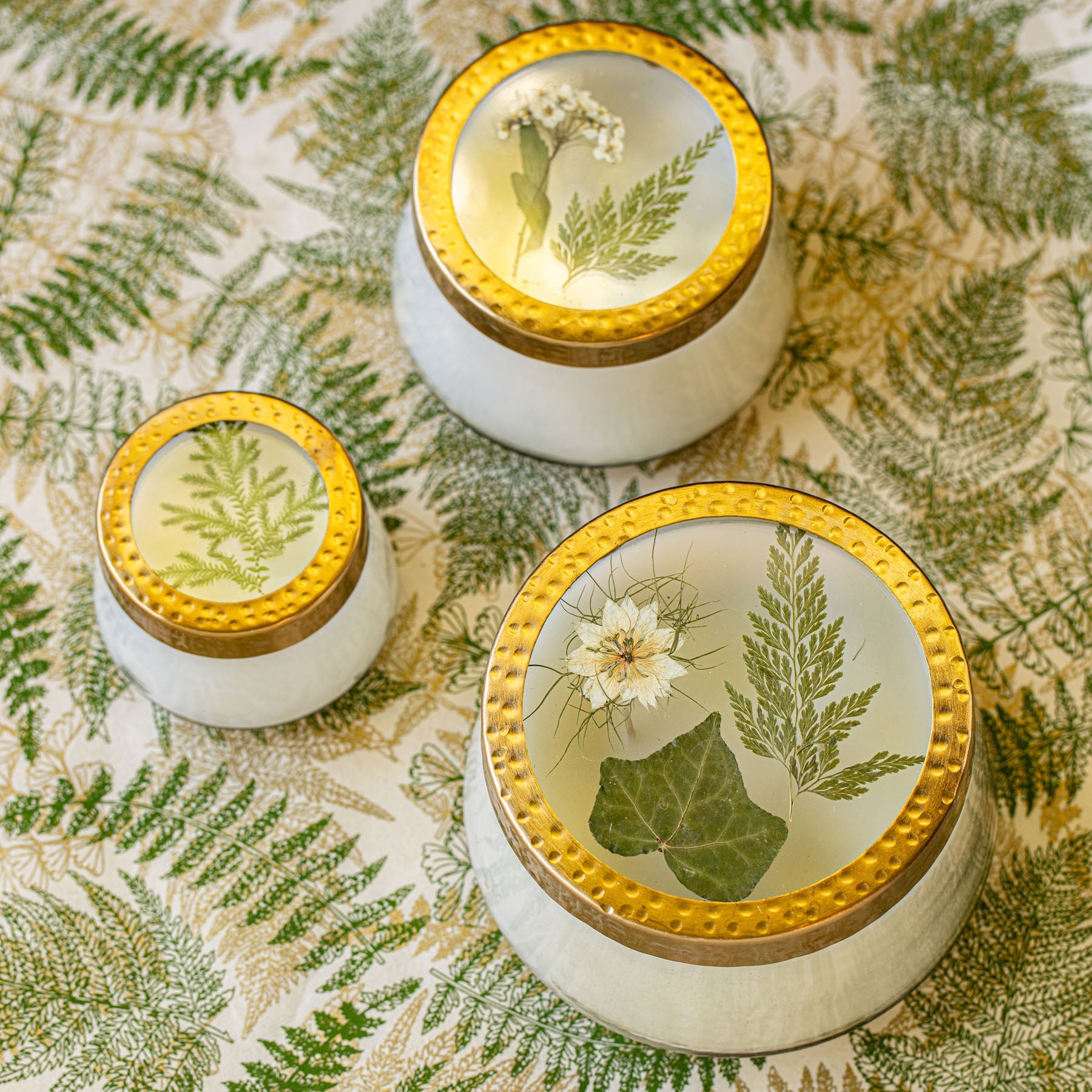 Forest Medium Pressed Floral Candle