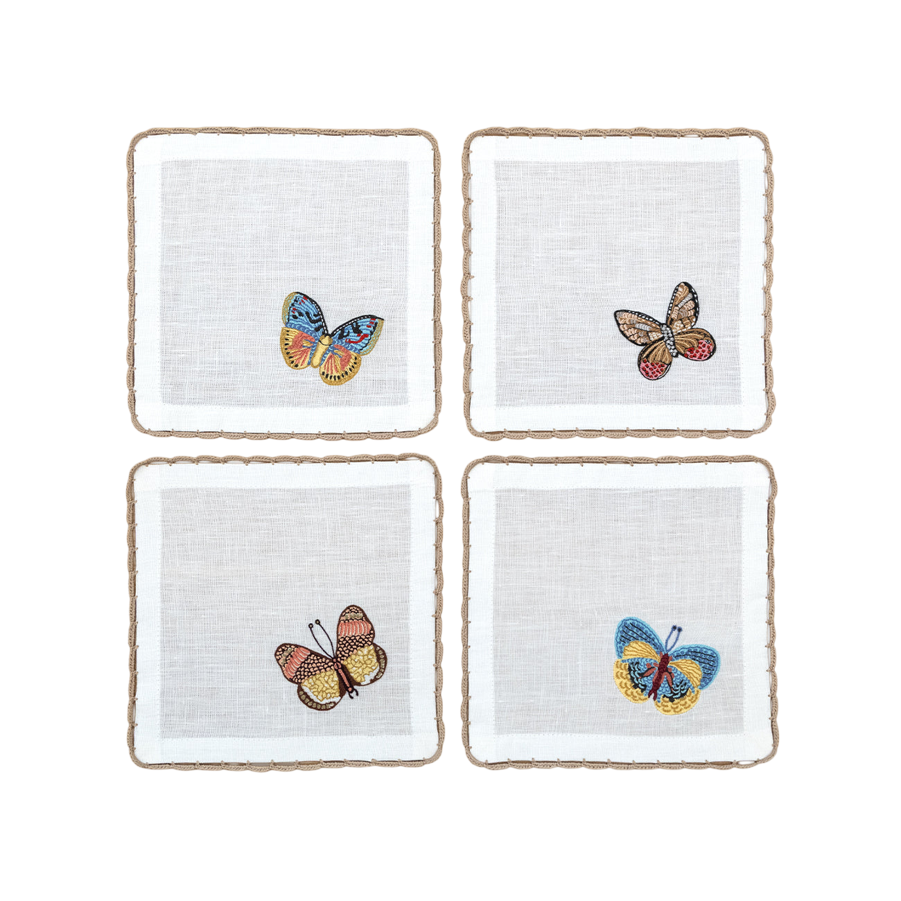 Flutter and Lace - Cocktail Napkins (Set of 4)