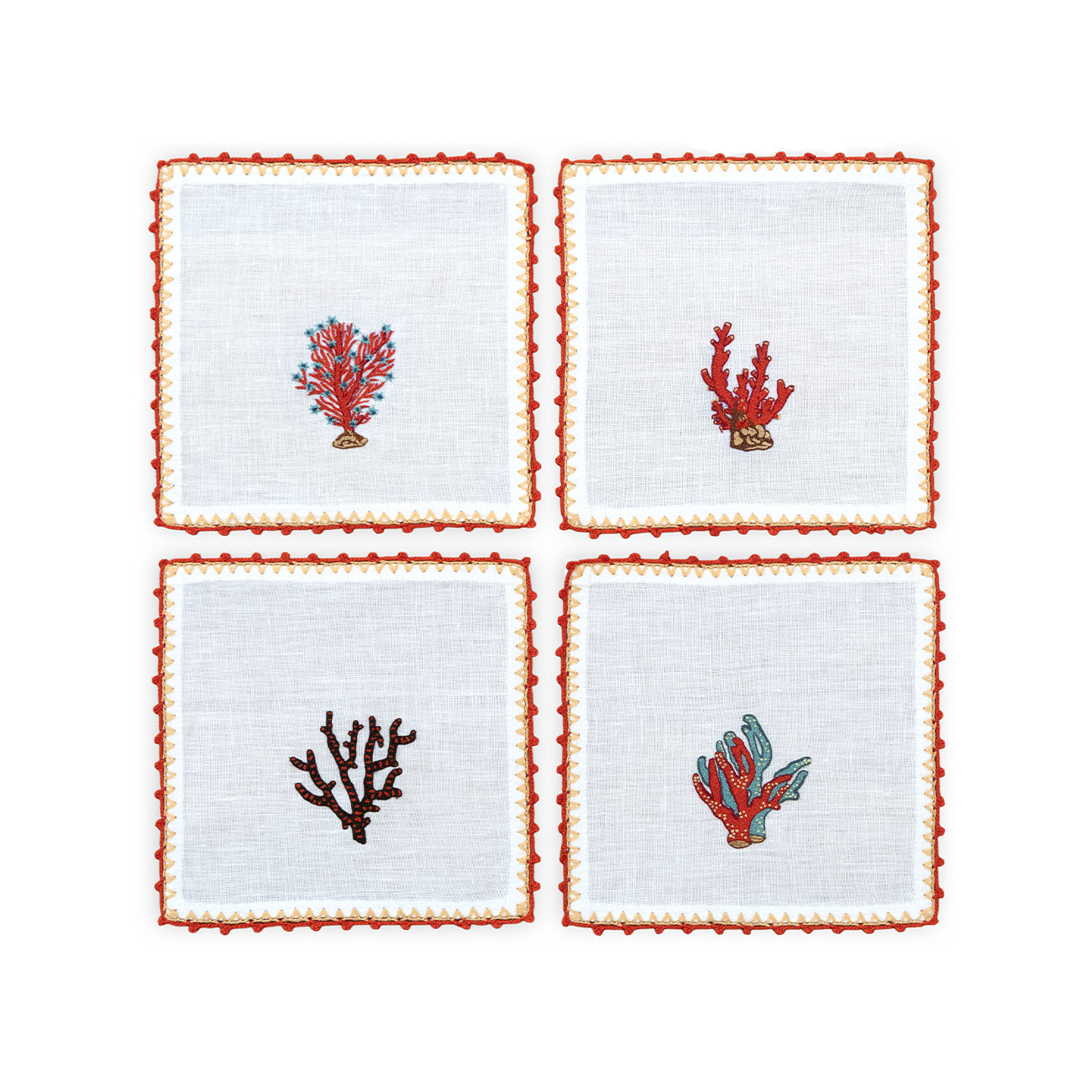 Coral Crest - Cocktail Napkins (Set of 4)