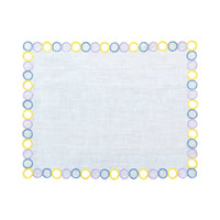 Hand Embroidered Circular Elegance Placemats 14" × 18" (Set of 4)