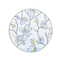 Hand Embroidered Floral Fresco Placemats 16" round (Set of 4)