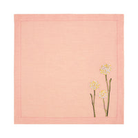 Hand Embroidered Flora and Flutter Napkins 18" x 18" (Set of 4)